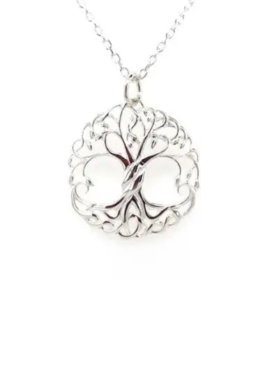 Sterling Silver Swirling Tree of Life Pendant 